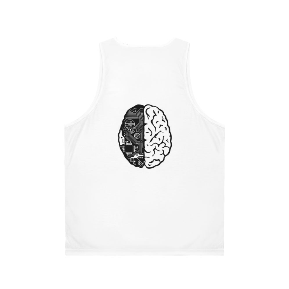 Unisex "Coding Brain" Binary Code Tank Top - Back