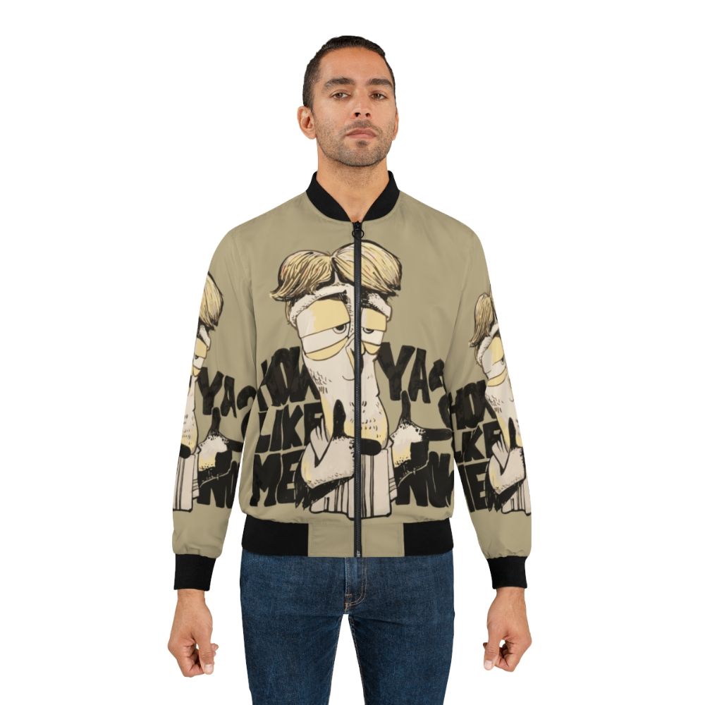 Bomber jacket with a cool, animated bird design - Lifestyle