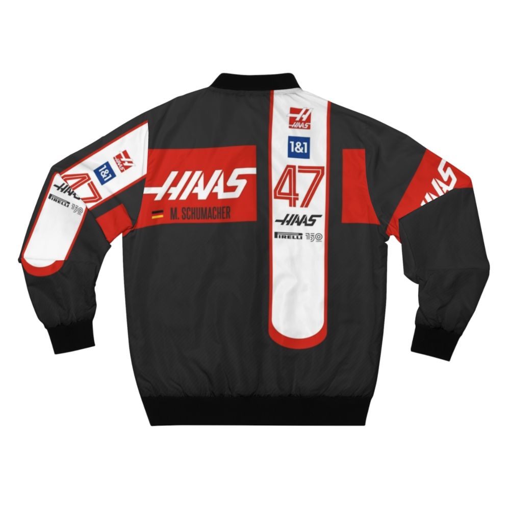 HAAS F1 2022 Mick Schumacher Bomber Jacket - Formula 1 Racing Apparel - Back