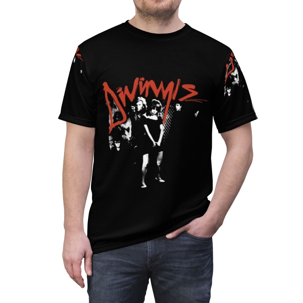 Punk rock Australian band t-shirt with Divinyls inspired music graphic - men front