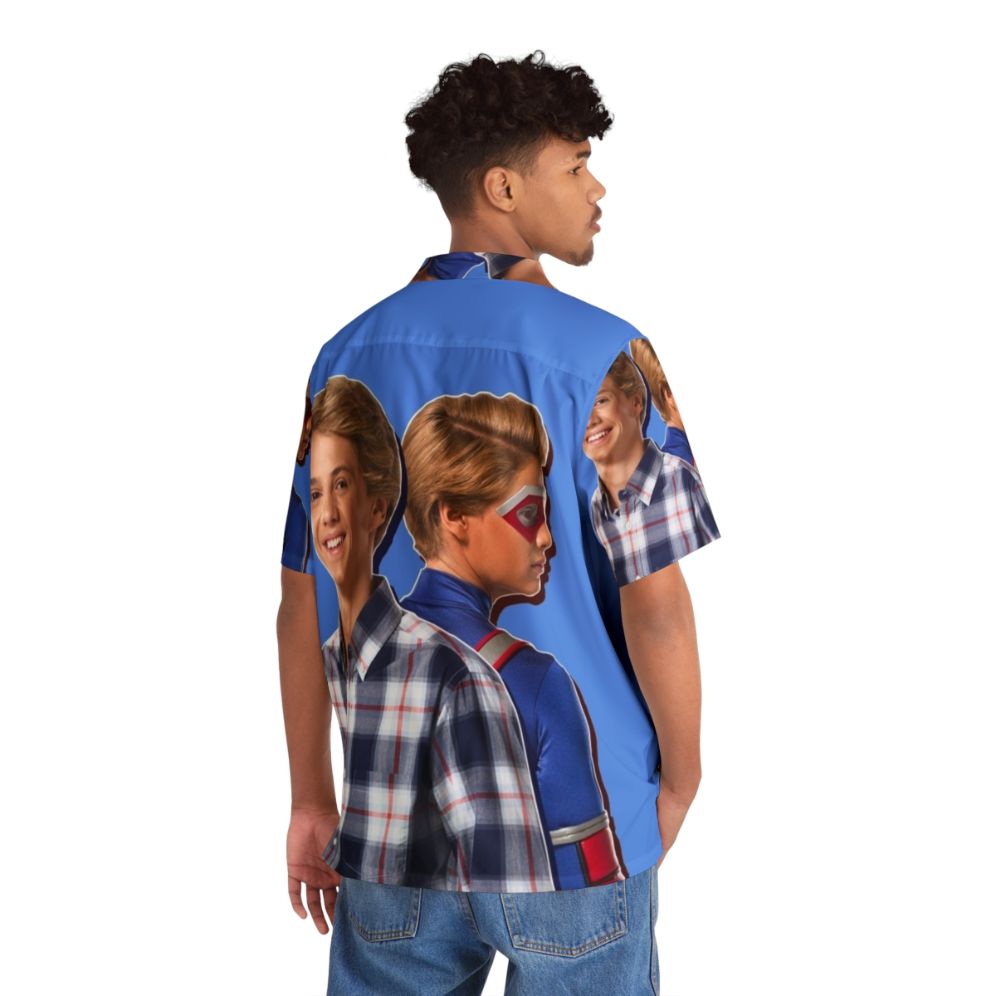 Henry Danger Hawaiian Shirt featuring the Kid Danger character - People Back