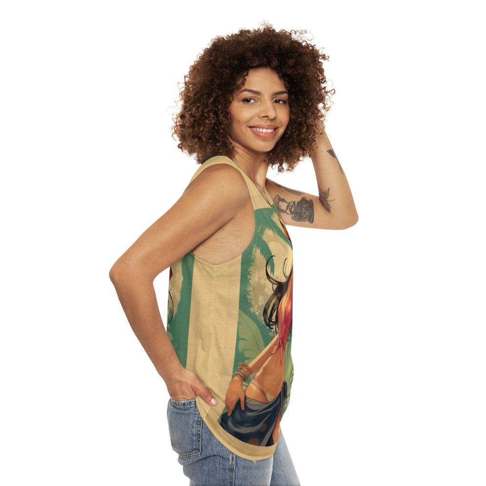 Pinup Anime Nico Robin Devil Child Unisex Tank Top - women side