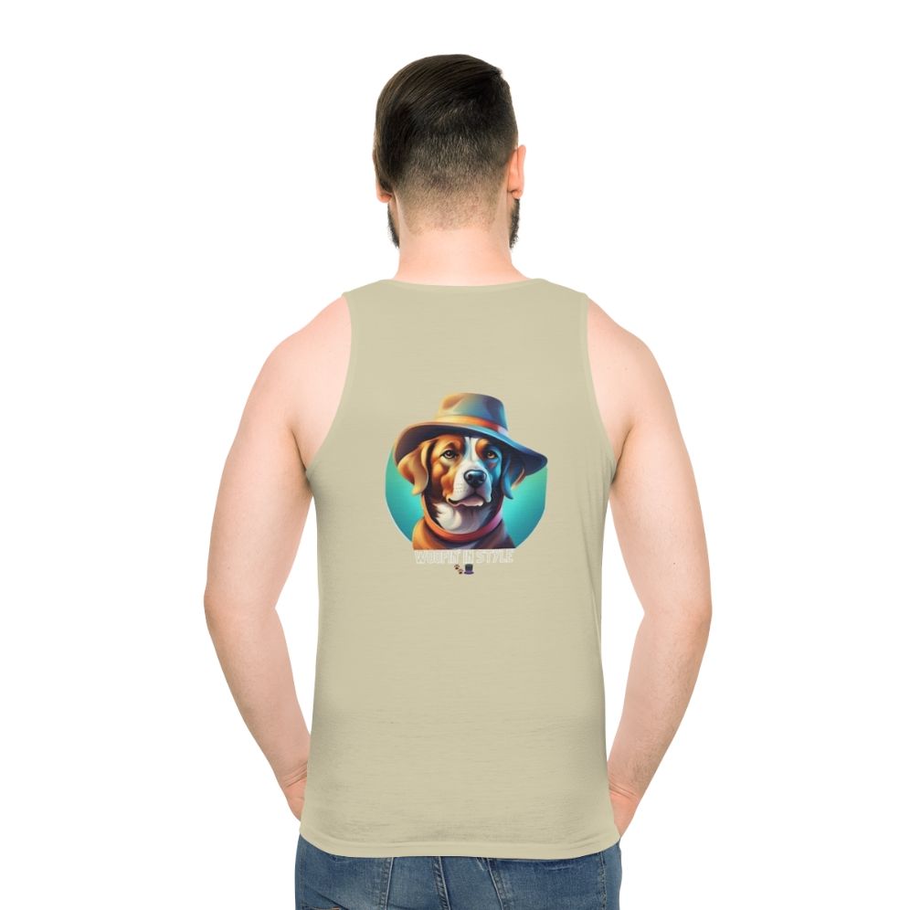 Fashionable unisex tank top for stylish pets - men back