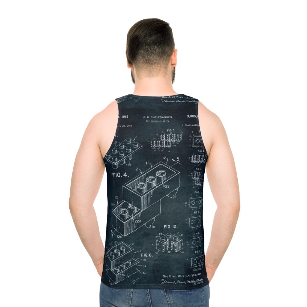 1958 Toy Building Brick Unisex Tank Top - men back