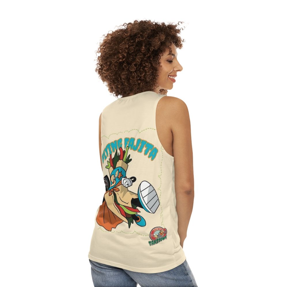 Lethal Chicken Games Tortilla Takedown Unisex Tank Top - women back