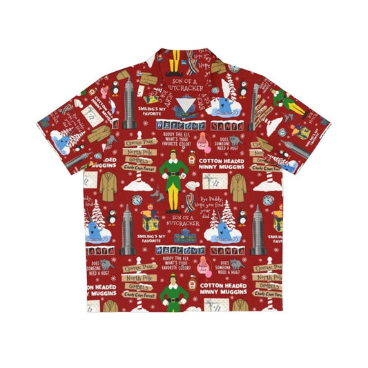 Buddy the Elf Christmas Hawaiian Shirt with Quotes and Collage Design