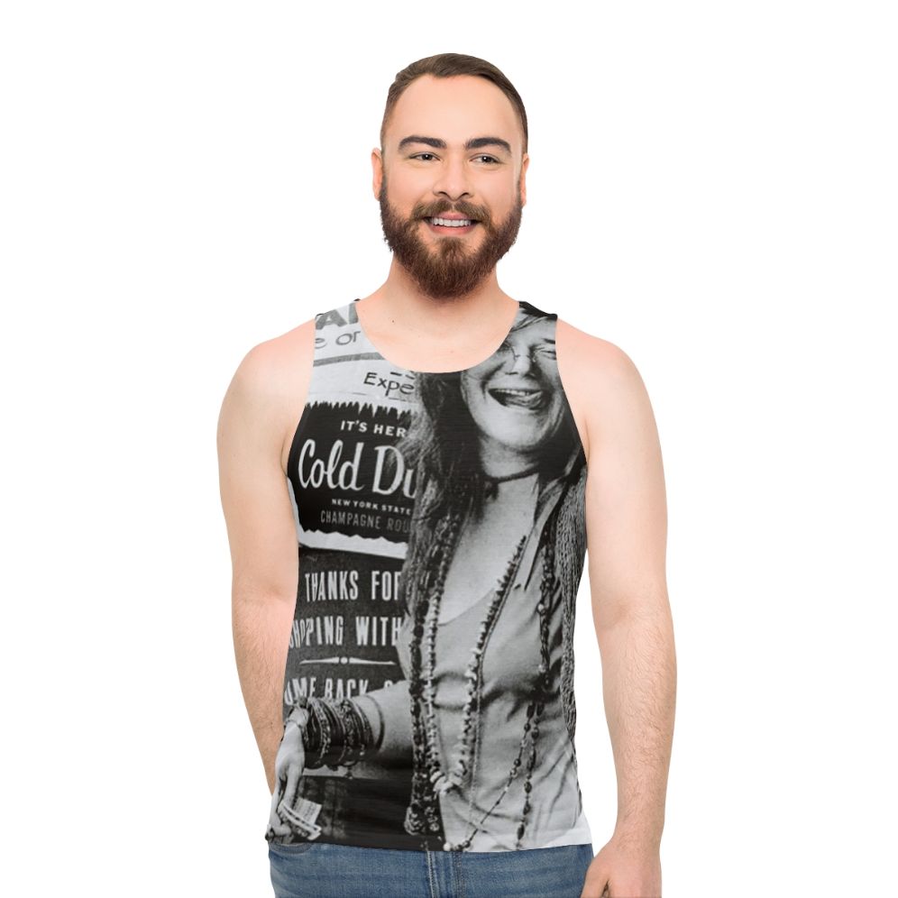 Janis Joplin graphic tank top - men