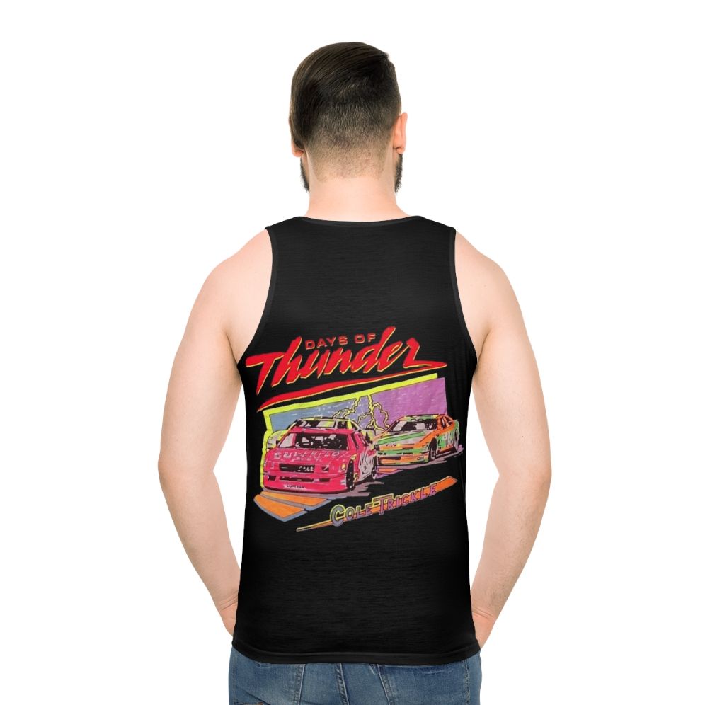 Vintage Unisex NASCAR Race Car Tank Top - men back