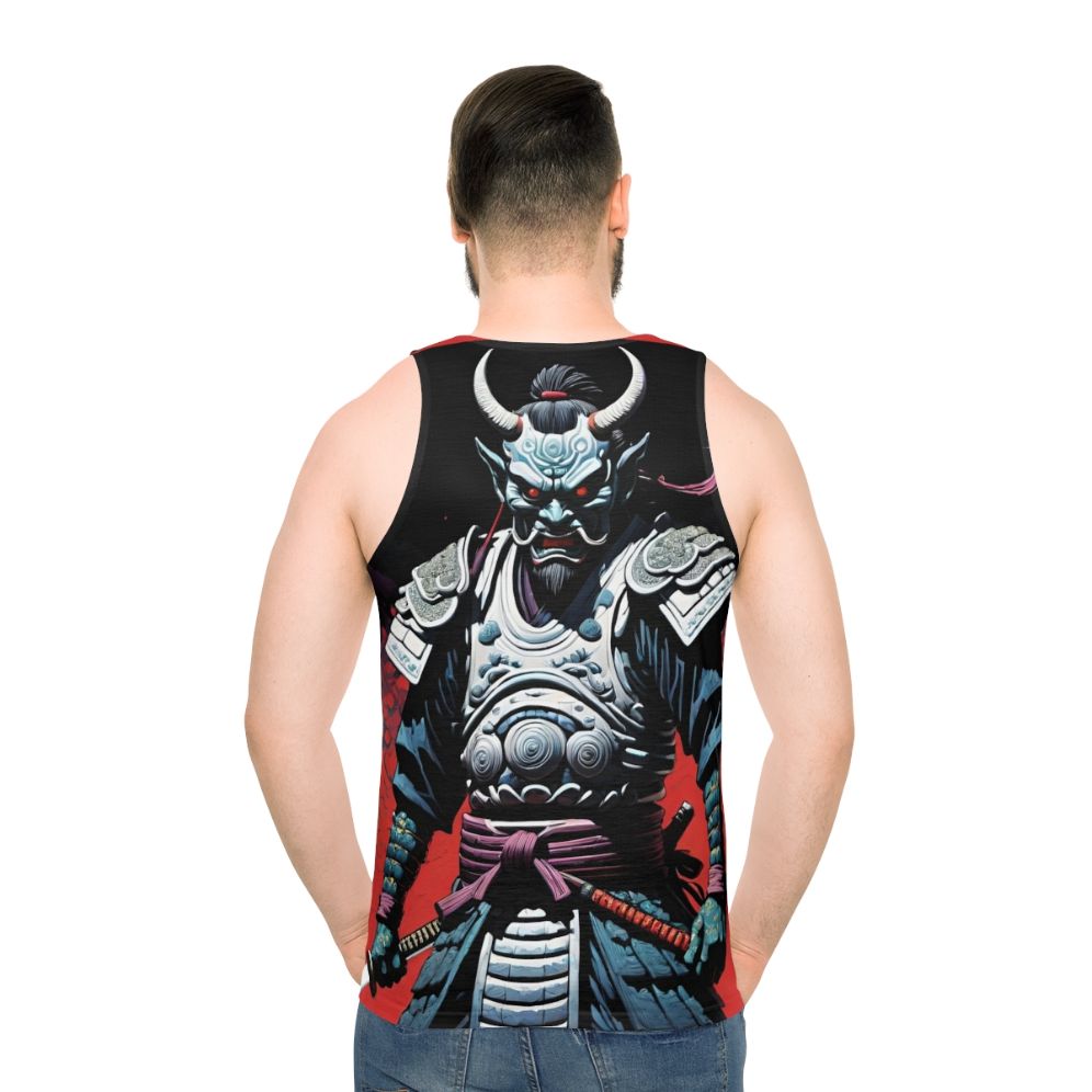 Samurai demon unisex tank top - men back