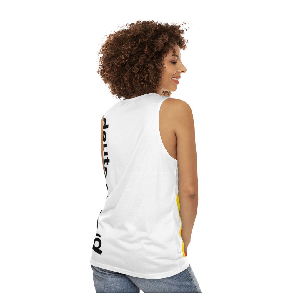 Deutschland unisex pride soccer/futball tank top - women back