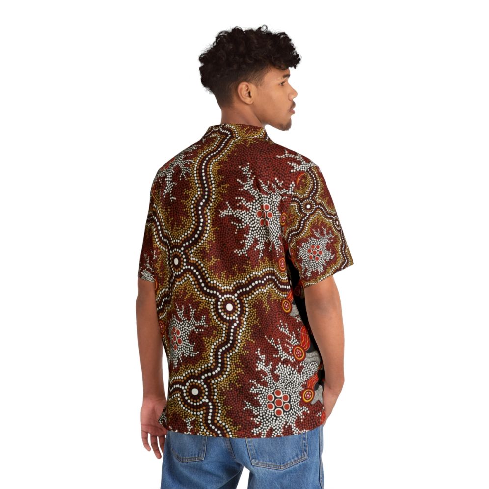 Authentic Aboriginal Art Inspired Hawaiian Shirt - People Back