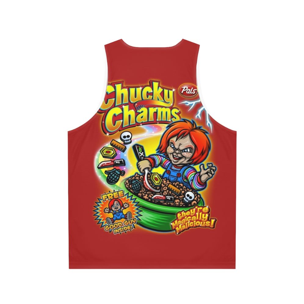 Chucky Inspired Cereal Box Graphic Unisex Tank Top - Back