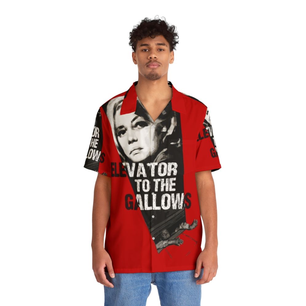 Elevator To The Gallows Hawaiian Shirt - Vintage French Film Noir Design - People Front