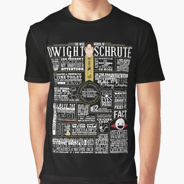 Graphic t-shirt featuring a quote from the character Dwight Schrute from the TV show "The Office"