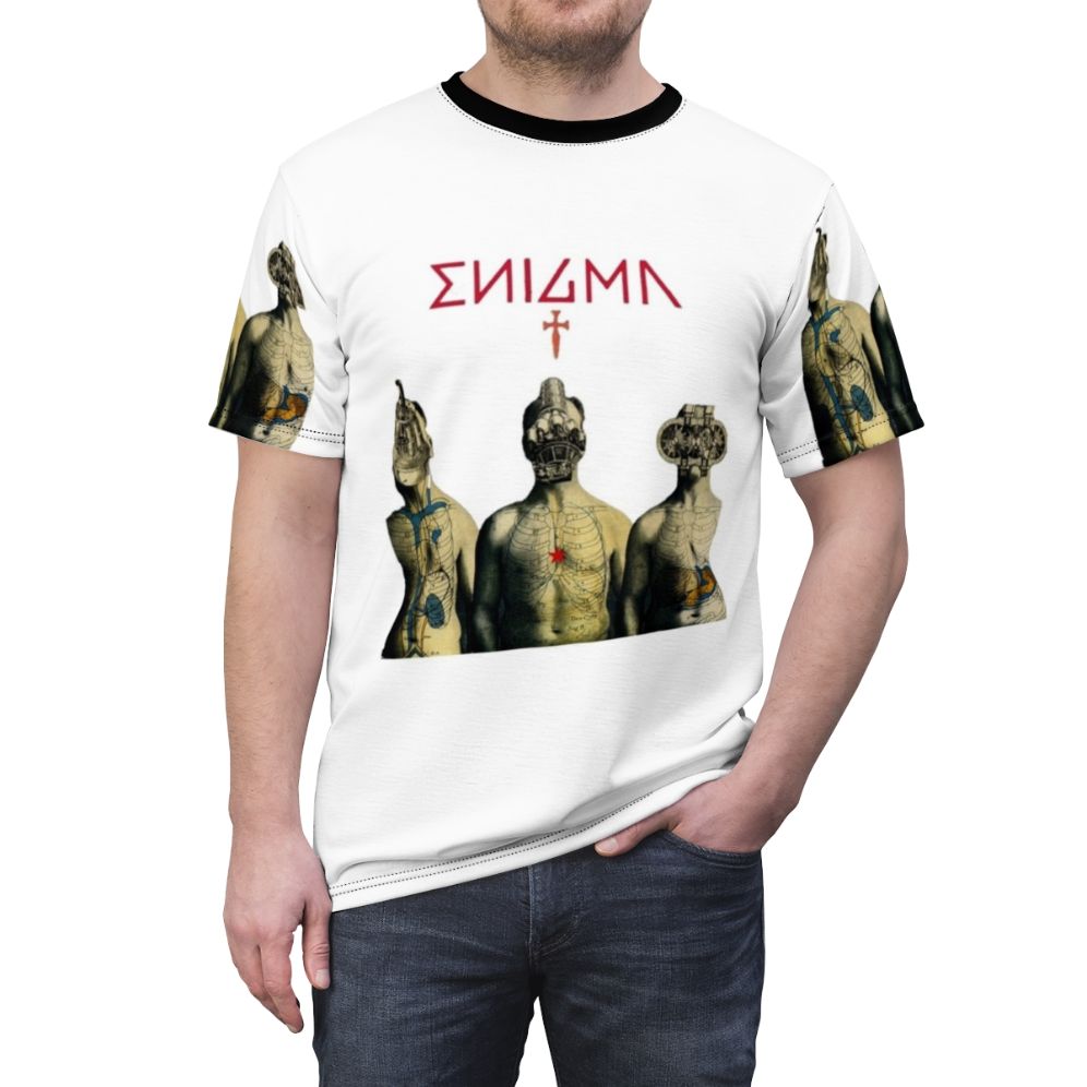 Enigma inspired abstract art design AOP t-shirt - men front