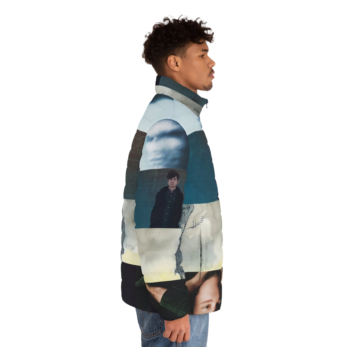 James Blake Albums Puffer Jacket - Indie Alternative Music Merchandise - men side right