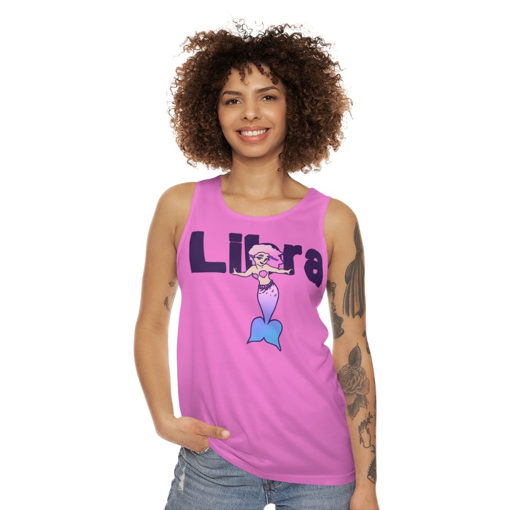 Libra mermaid unisex zodiac tank top - women