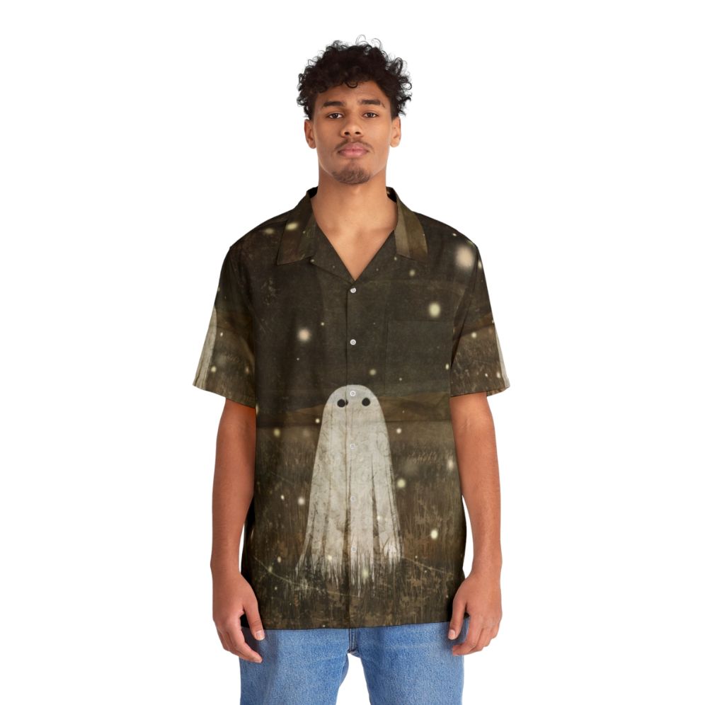 Haunting fireflies Hawaiian shirt with vintage summer style - People Front