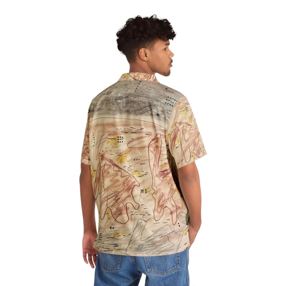 Vibrant Hawaiian shirt with colorful abstract art by Gene Davis - People Back