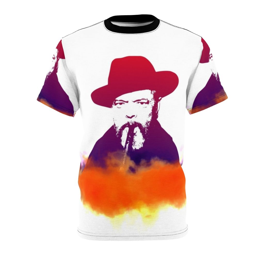 Orson Welles, a legendary film director and actor, featured on a high-quality t-shirt for cinephiles and movie fans.