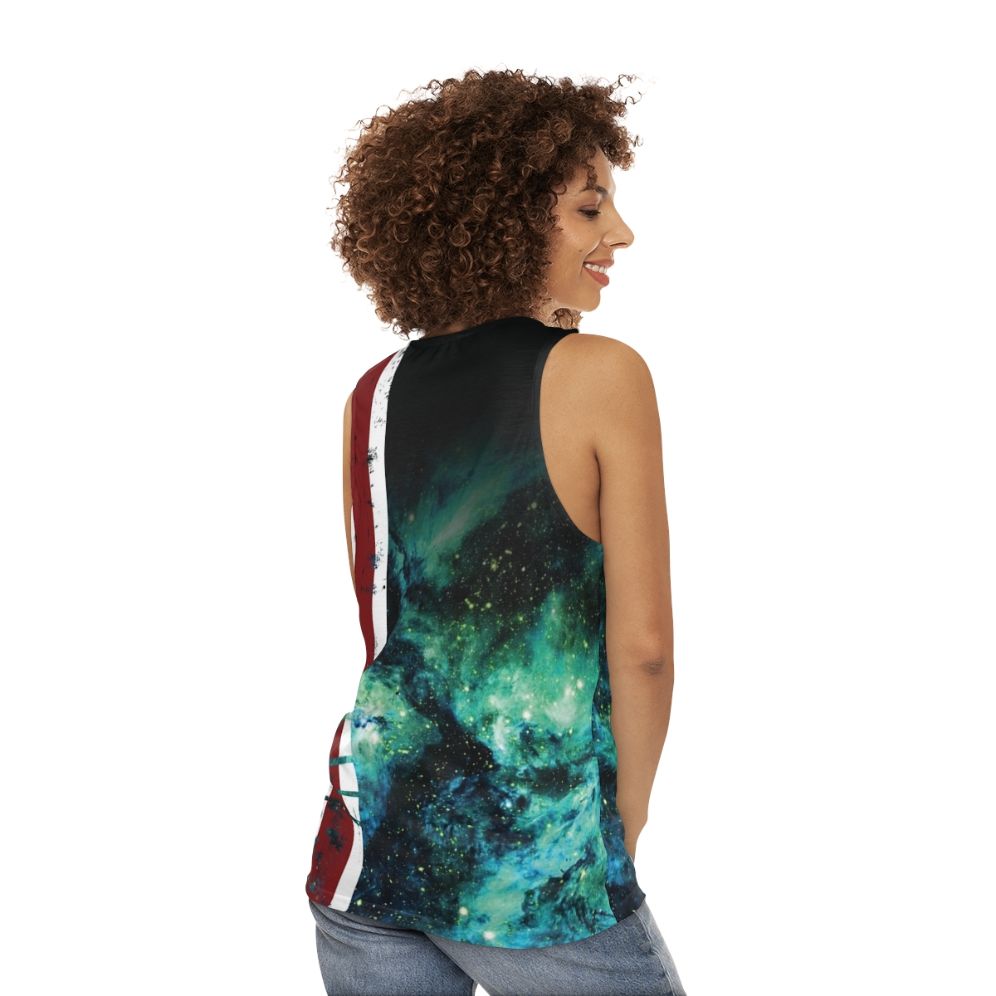 Mass Effect N7 Armor Stripe Unisex Tank Top - women back