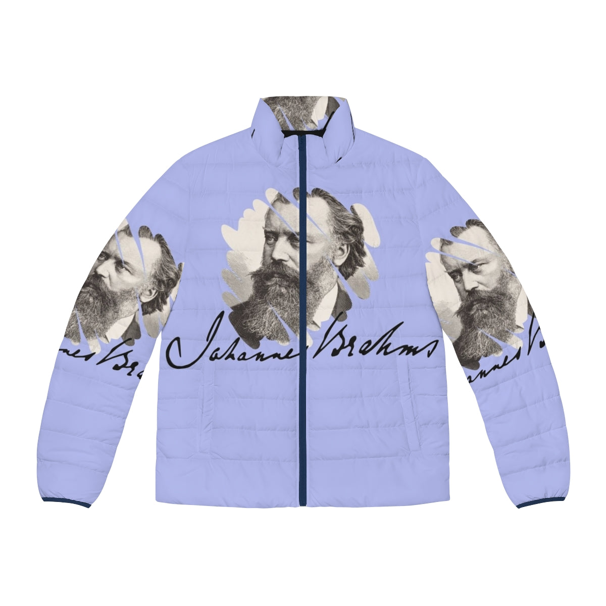 Johannes Brahms Puffer Jacket for Music Lovers and Classical Music Fans