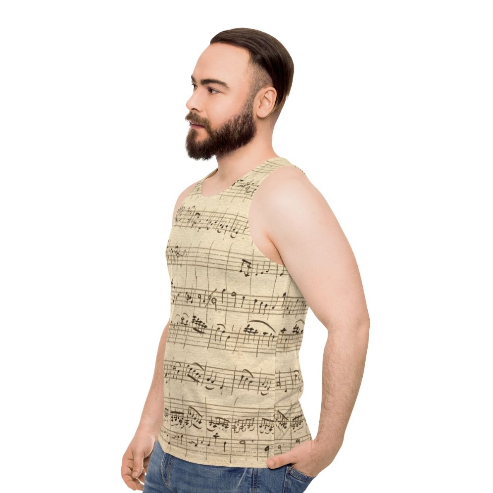 Wolfgang Amadeus Mozart Classical Music Unisex Tank Top - men side