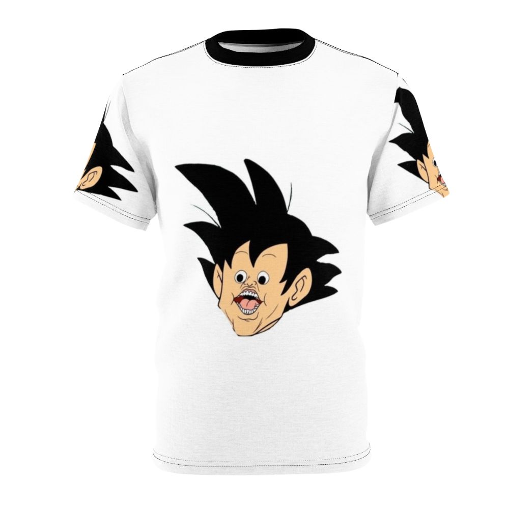 Dragon Ball inspired parody t-shirt design featuring Goku