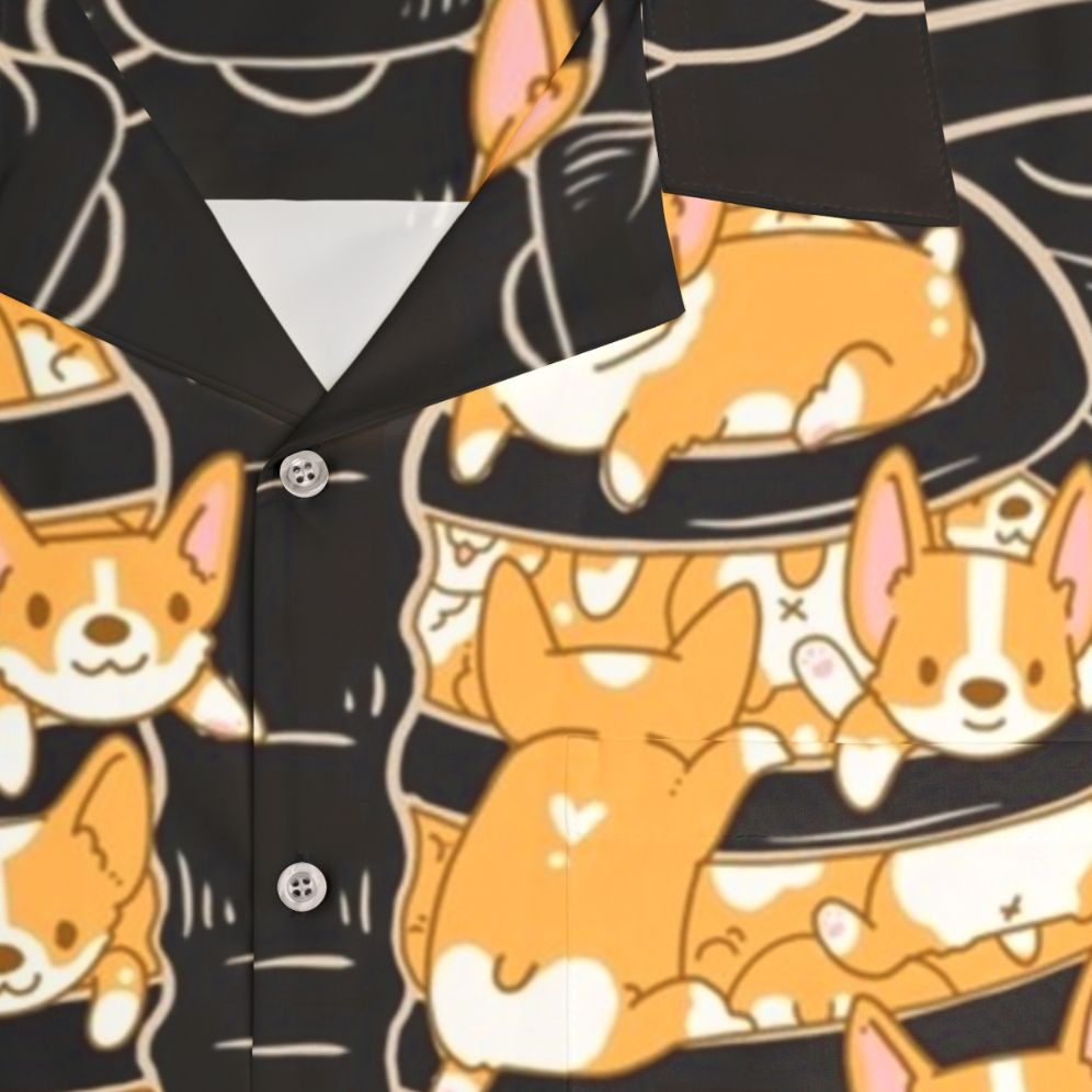 Corgis Hawaiian Shirt - Detail