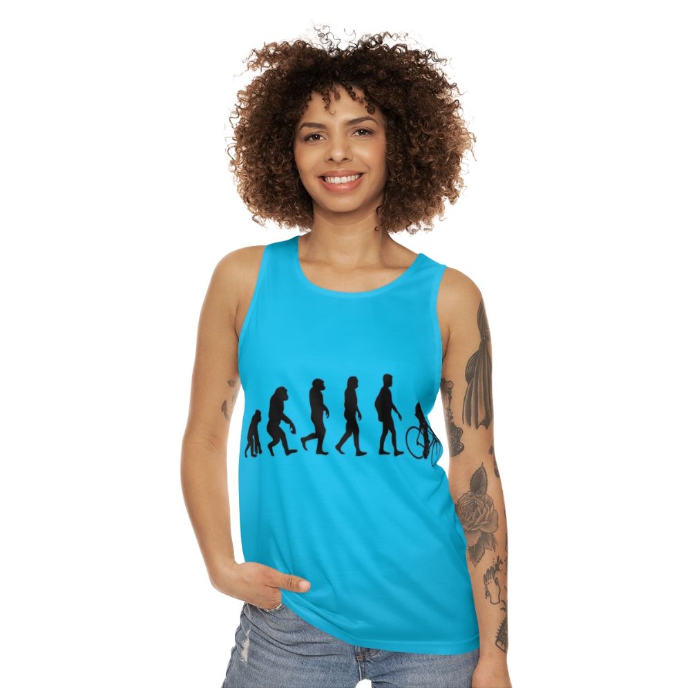 Funny bicycle evolution unisex tank top - women