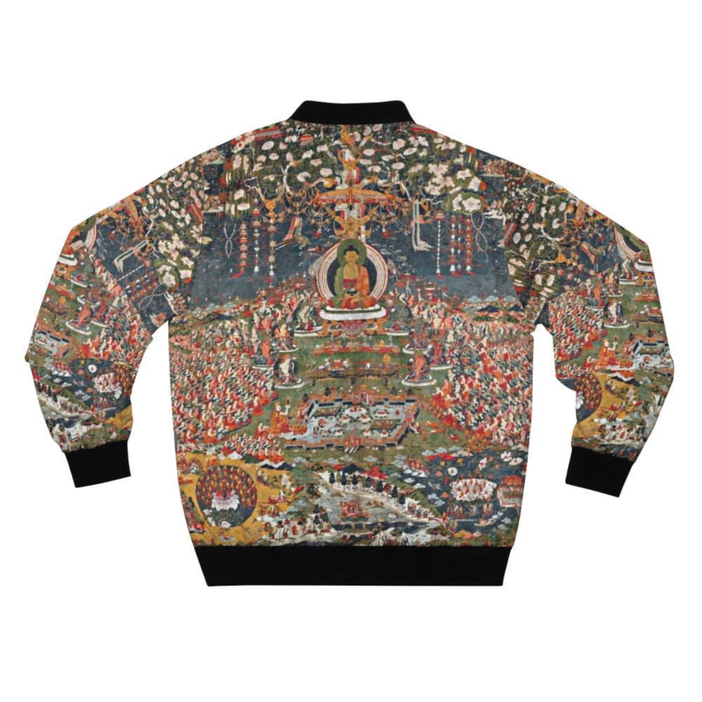 Amitabha Buddha of the Western Pure Land (Sukhavati) Bomber Jacket - Back