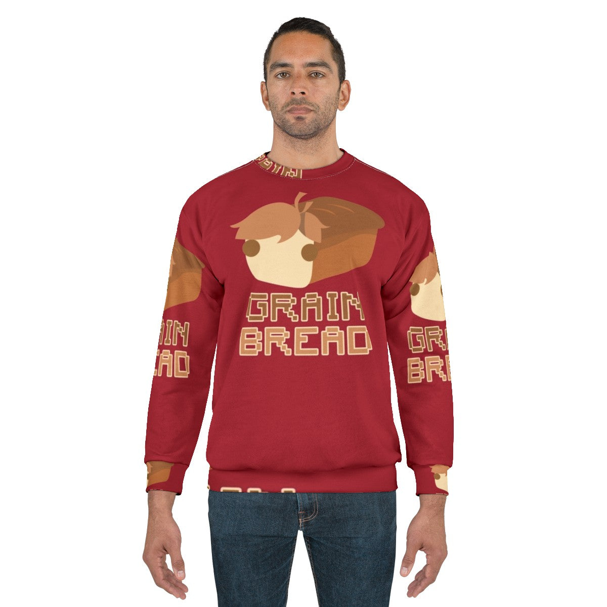 Grain Bread Sweatshirt with Hermitcraft Season 7 Design - men