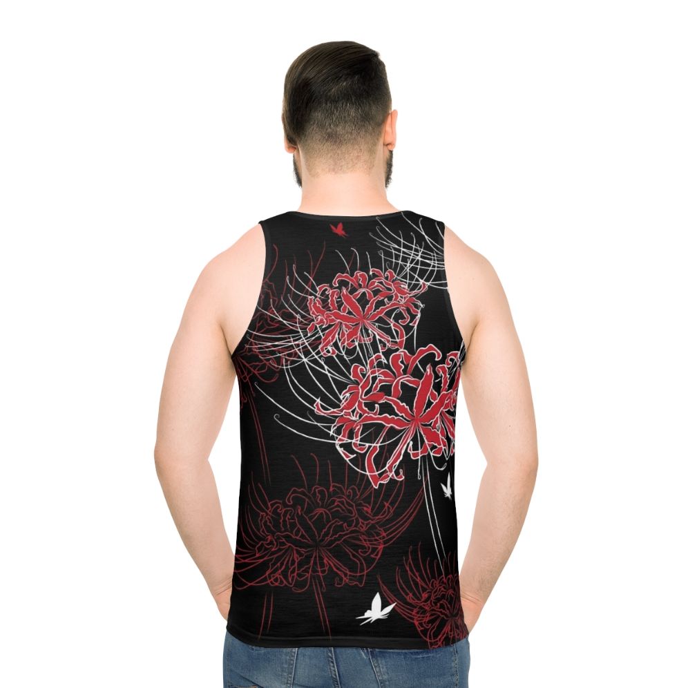 Lycoris Radiata Butterfly Design Unisex Tank Top - men back