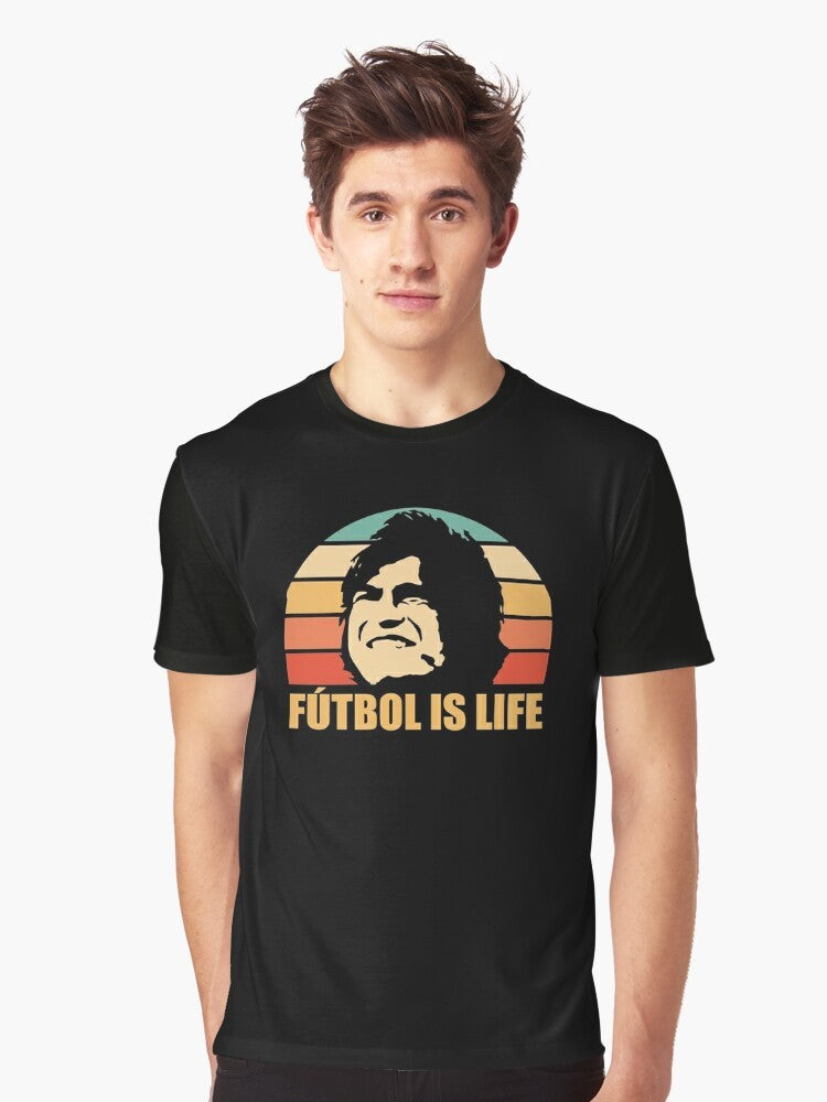 Futbol is Life graphic t-shirt featuring Ted Lasso and AFC Richmond characters - Men