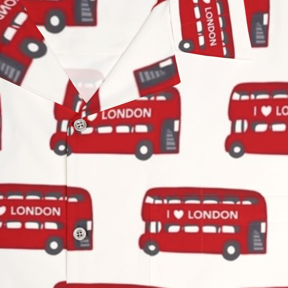 London bus pattern Hawaiian shirt - Detail