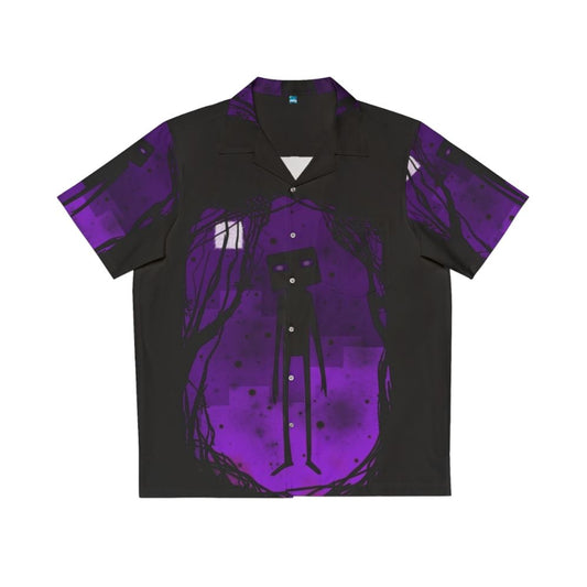 Enderman Hawaiian Shirt featuring a minimalist design for Minecraft fans