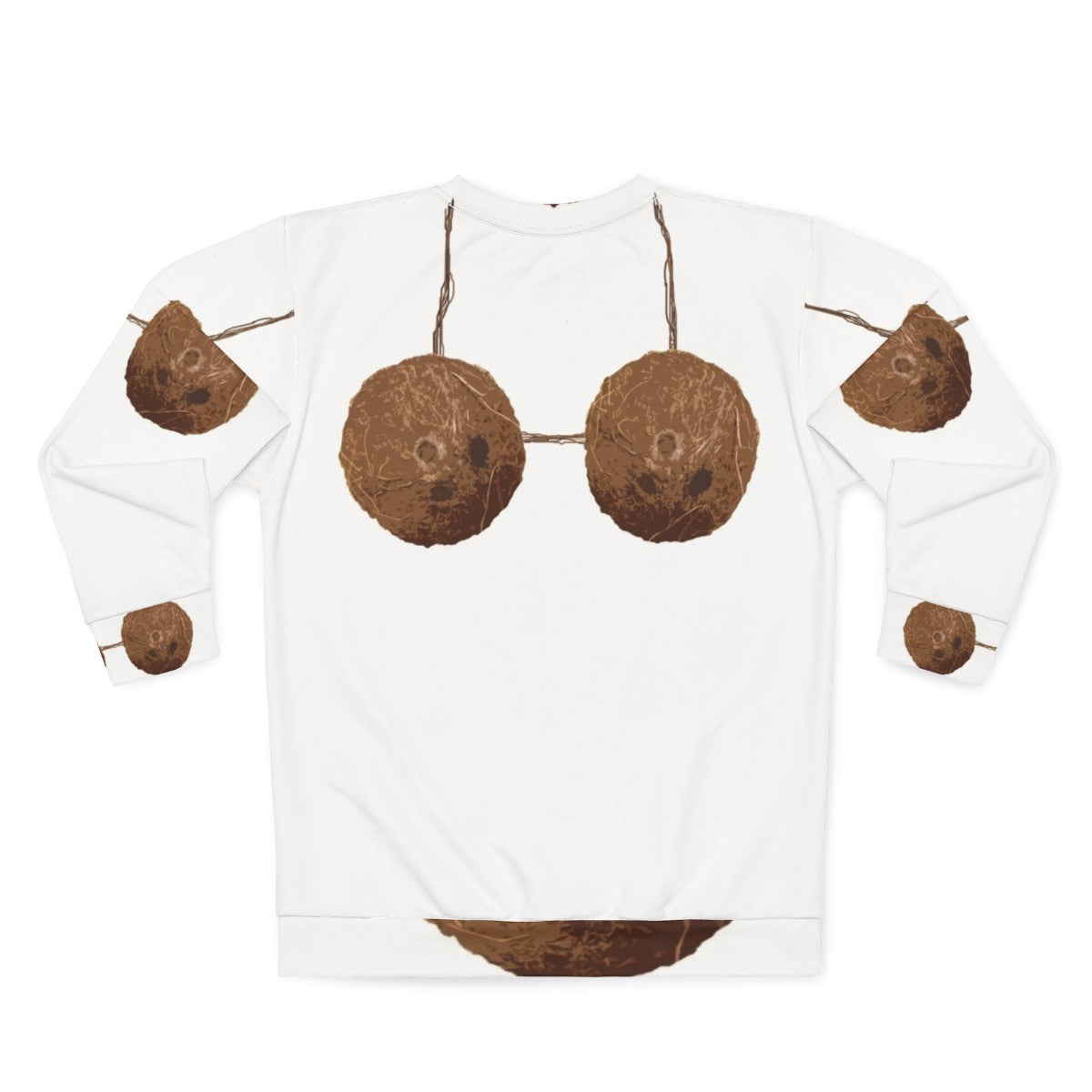 Coconut Bra Sweatshirt for a Fun, Tropical Look - Back