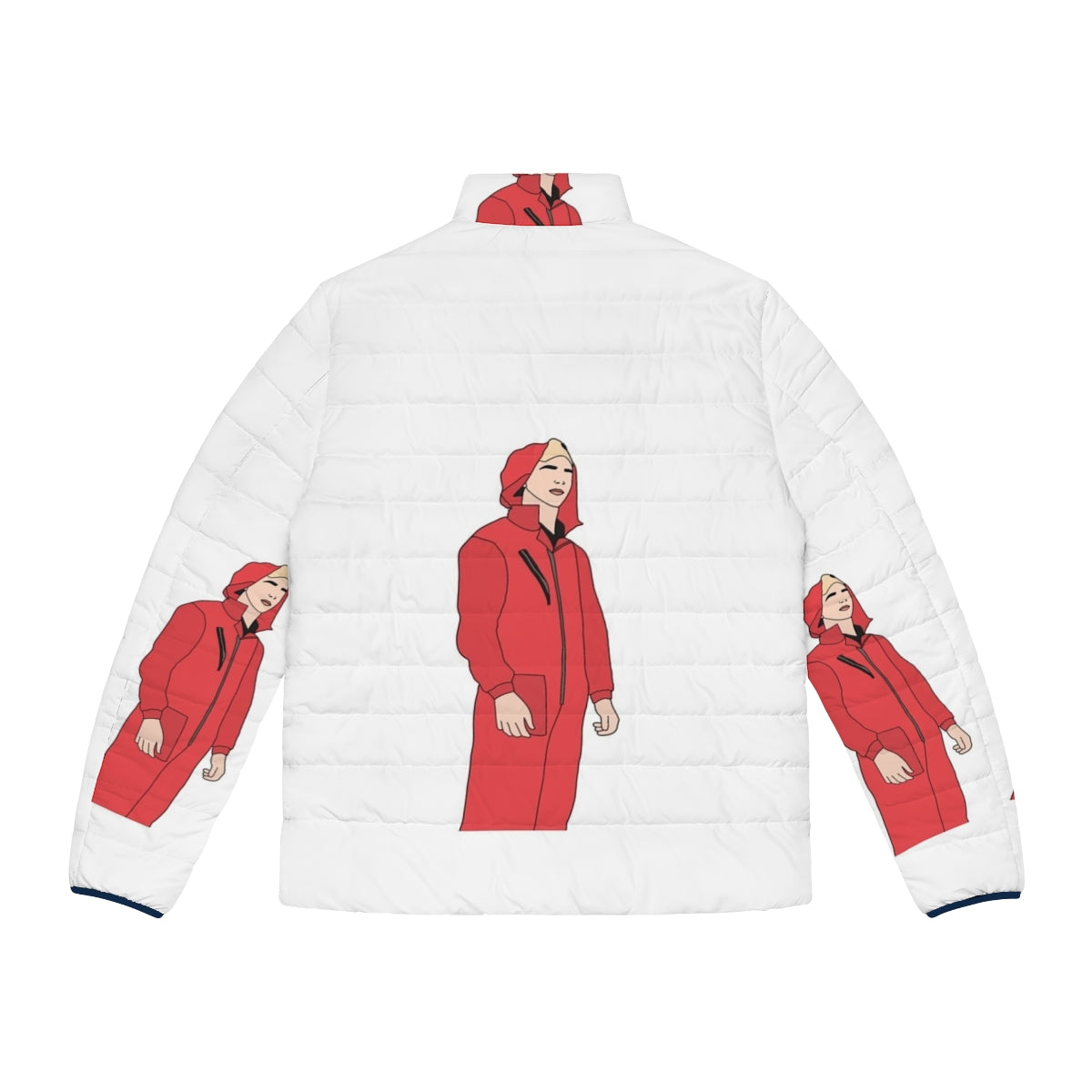 Money Heist Rio Puffer Jacket with Bella Ciao Patch - Back