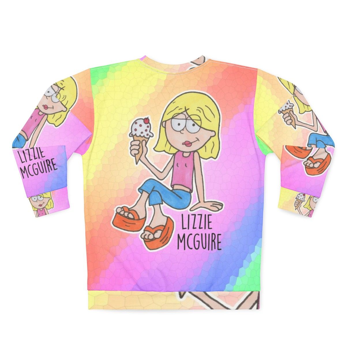 Lizzie McGuire Cartoon Graphic Sweatshirt - Back