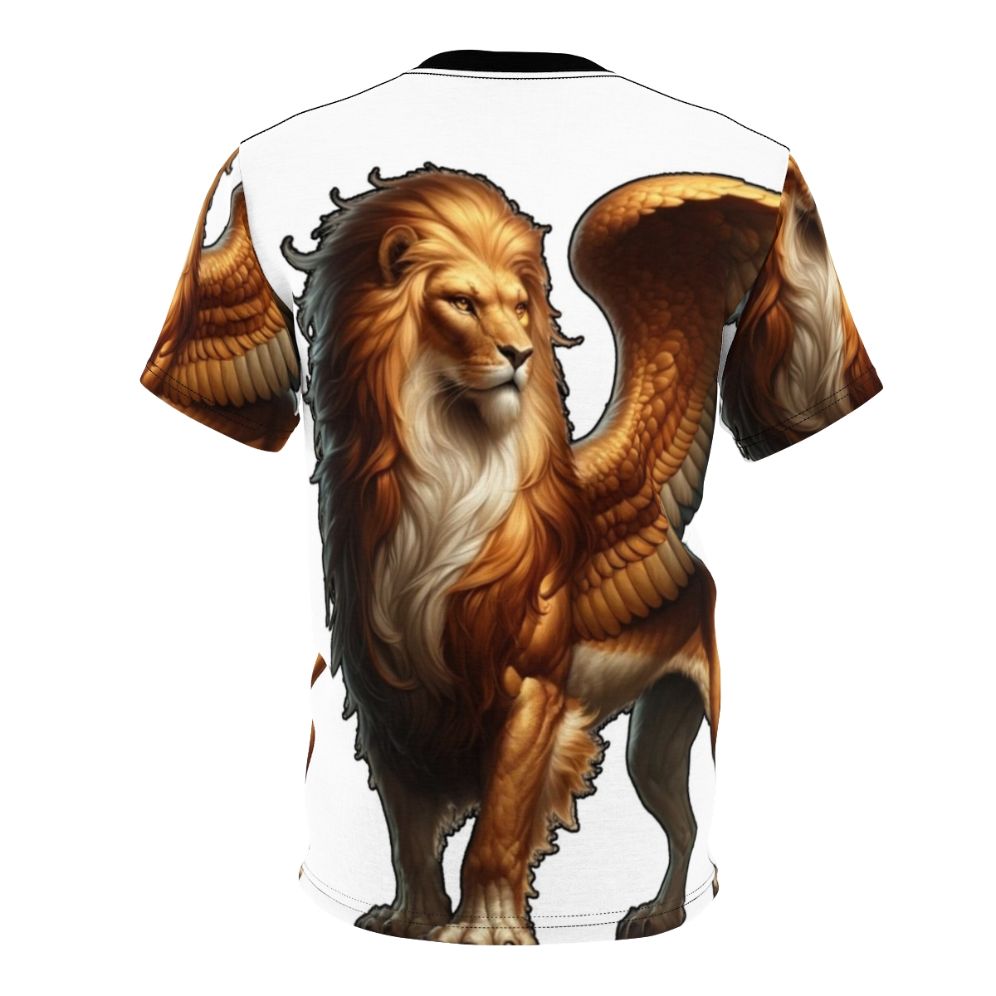 Mystical griffin fantasy art t-shirt design - Back