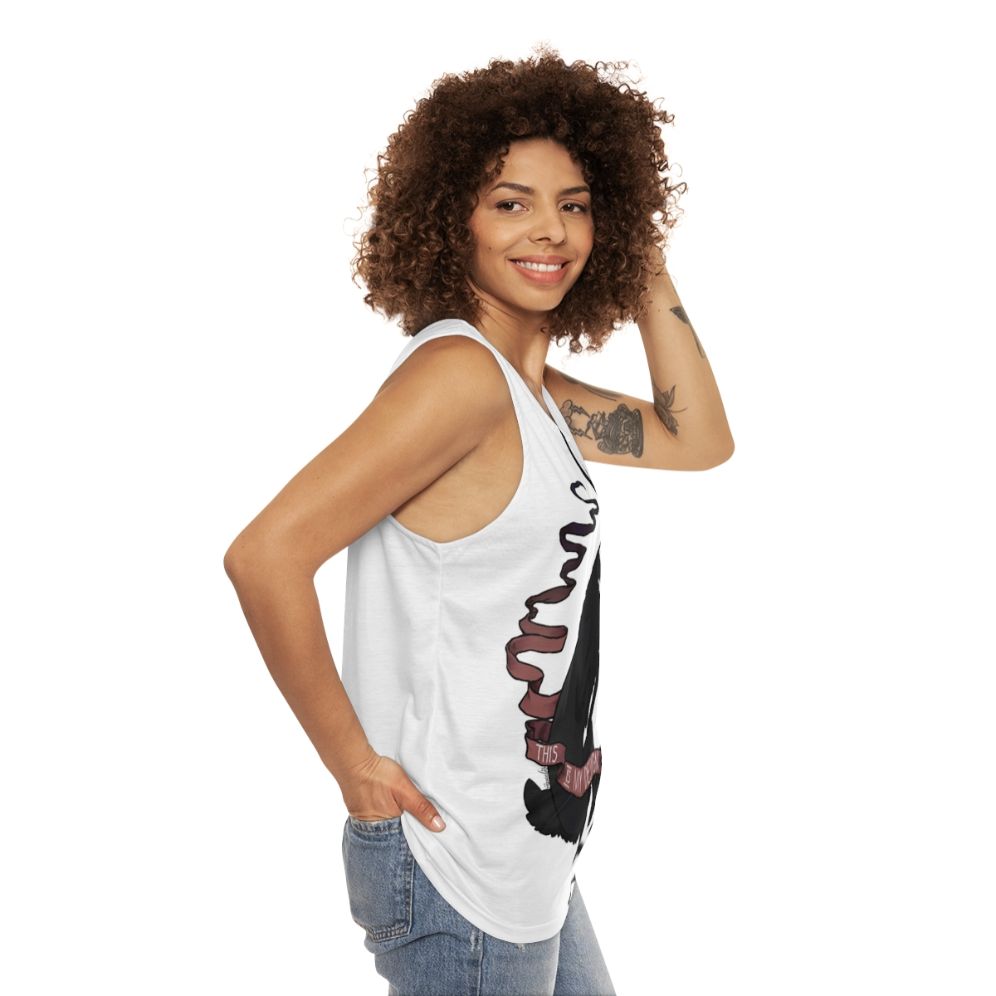 Unisex Hannibal Stag Design Tank Top - women side