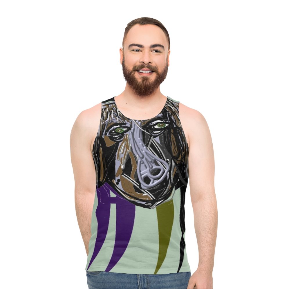 Retro unisex tank top with Pan Am inspired design - men