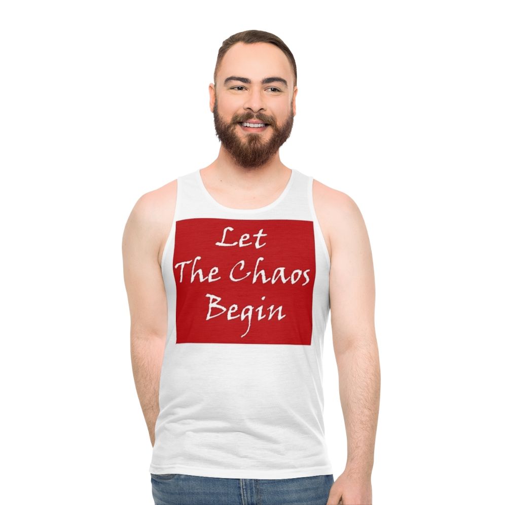 Unisex "Let The Chaos Begin" Money Heist Tank Top - men