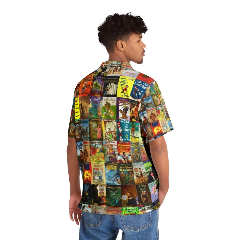 Children's Books Hawaiian Shirt - Tropical Print Clothing for Young Literature Fans - People Back