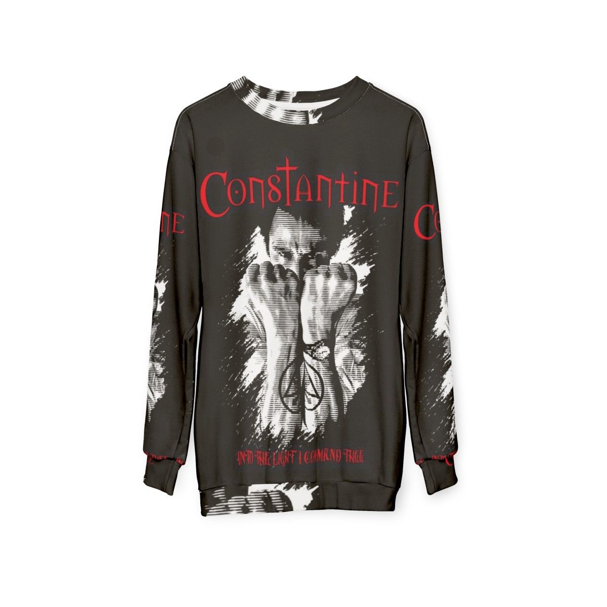 J Constantine Horror Comic Sweatshirt - hanging