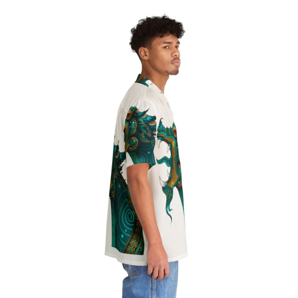 Legendary Big Horn Animals Hawaiian Shirt with Vintage Mythical Creature Design - People Pight