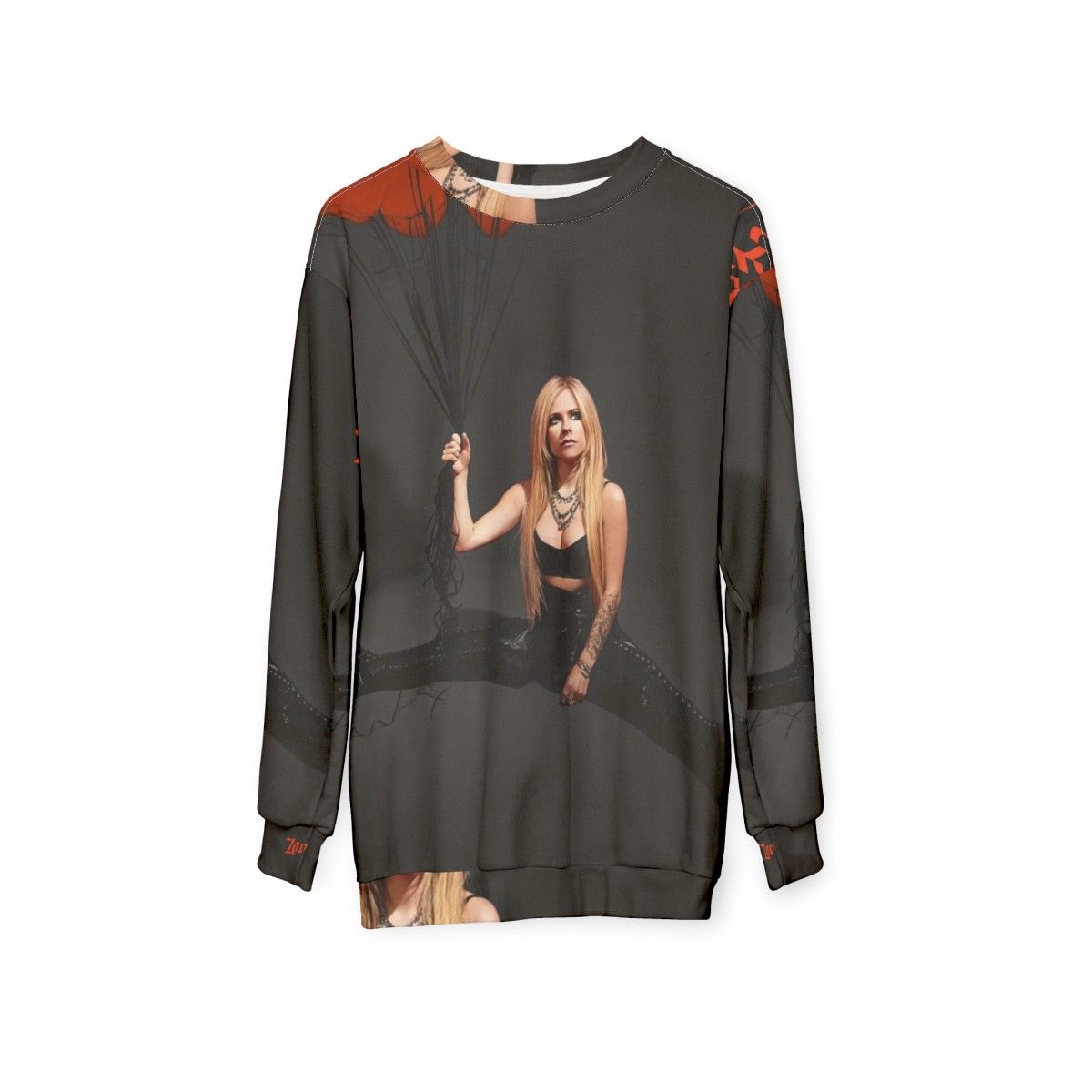 Avril Lavigne "Love Sux" Deluxe Sweatshirt - hanging