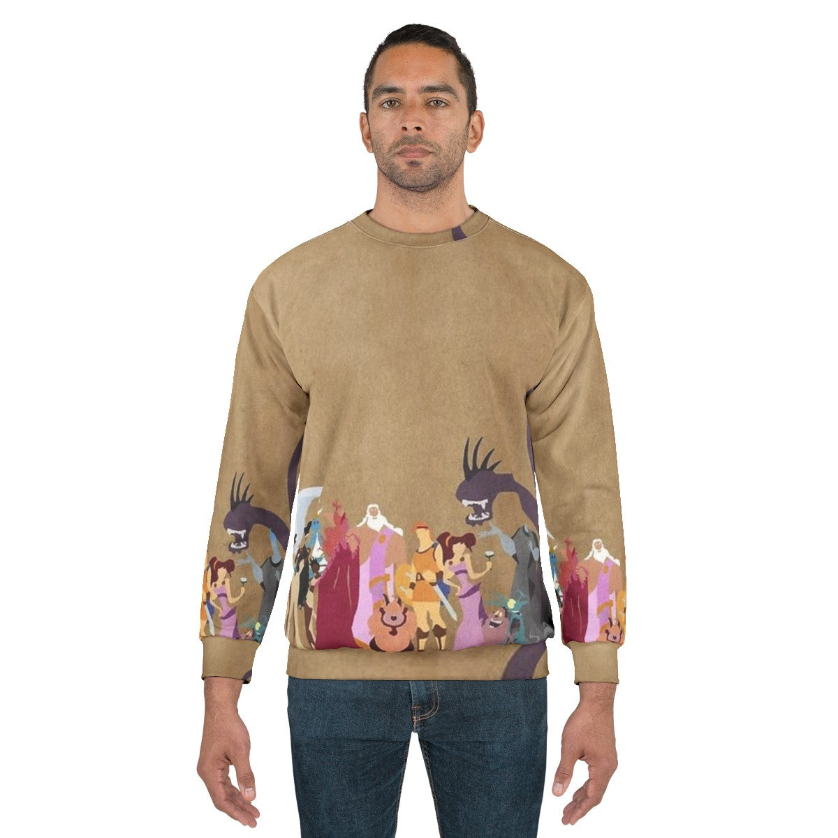 Hercules Sweatshirt with Mythological Hero Design - men