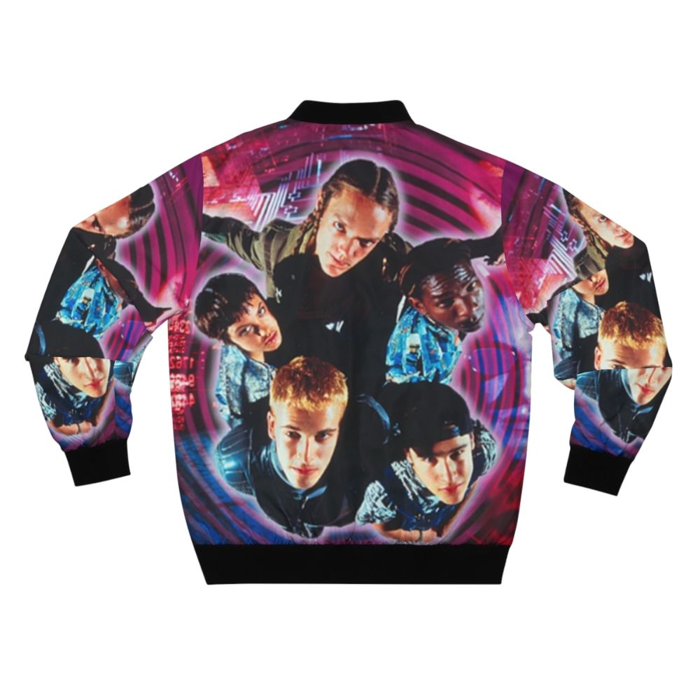 90s Hackers Bomber Jacket - Retro Cult Classic Movie Fashion - Back