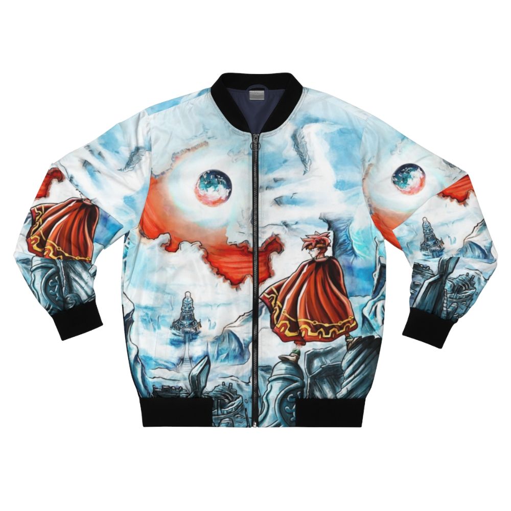 Terranigma inspired retro bomber jacket with video game motifs